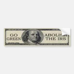 Verwijder de ijskranksticker van de IRS-bumper Bumpersticker