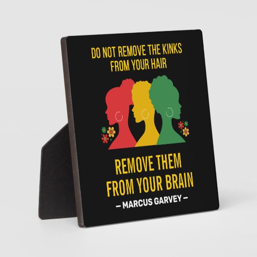 VERWIJDER DE PEN NIET. KNIKKEN VAN JE HAAR Afro Fotoplaat (Voorkant)