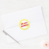 Verwijder de ronde stickers niet (Envelop)