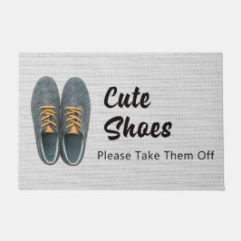 Verwijder de schoenen van de deur deurmat