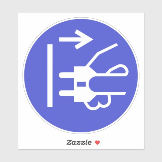 Verwijder het etiket van de hoofdstekker sticker (Vel)