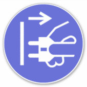 Verwijder het etiket van de hoofdstekker sticker (Voorkant)