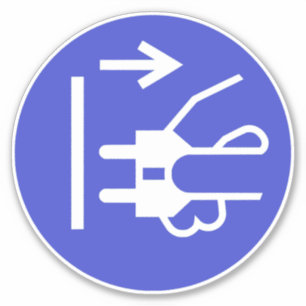 Verwijder het etiket van de hoofdstekker sticker