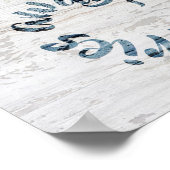 Verwijder je zorgen Rustic bord Poster (Hoek)
