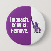 Verwijder knop voor impeachment veroordeling ronde button 7,6 cm (Voorkant)