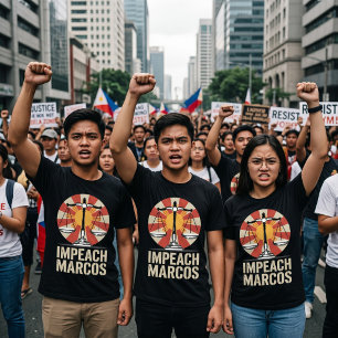 Verwijder Marcos Filipijnse Corruptie Protest T-shirt