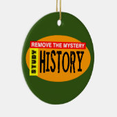 Verwijder Mystery History Oranje Oval Keramisch Ornament (Rechts)