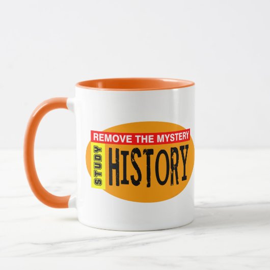 Verwijder Mystery History Oranje Oval Mok (Links)