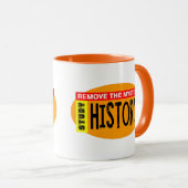 Verwijder Mystery History Oranje Oval Mok (Voorkant rechts)