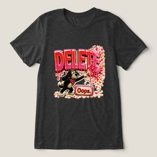 Verwijder Oeps Grappige Tech T-Shirt voor Programm (Design voorkant)