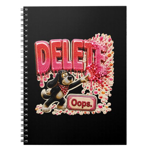 Verwijder Oops Grappige Tech T-Shirt voor Programm Notitieboek (Voorkant)