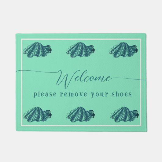 Verwijder Schoenen Beach House Welkom Deurmat (Voorkant)