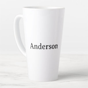 Verwijder tekst Vervang eigen ontwerp 17 oz Grote Latte Mok