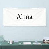 verwijder tekst voeg eigen ontwerp toe 2,5' x 6' B Spandoek (Beurs)