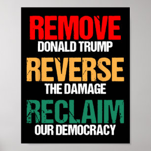 Verwijder Trump en draai de schade om onze democra Poster