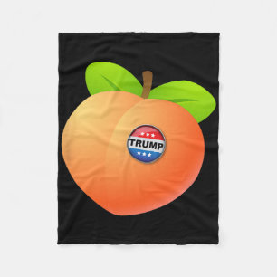 Verwijder Trump - Perzik Met Trump Knop Anti Trump Fleece Deken