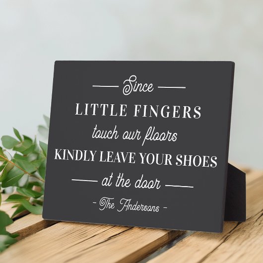 Verwijder uw eigen schoenen fotoplaat