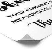 Verwijder uw schoenen die uw Comfort zinvol is Poster (Hoek)