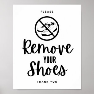 Verwijder uw schoenen poster