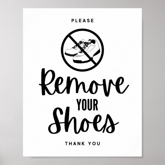 Verwijder uw schoenen poster (Voorkant)