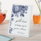 Verwijder uw schoenen. reclamebord met voetstuk (Insitu)