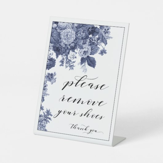 Verwijder uw schoenen. reclamebord met voetstuk (Voorkant)