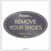 Verwijder uw schoenen. sticker (Vel)