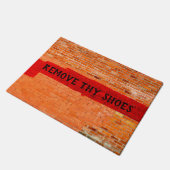 "verwijder uw schoenen" — Unieke ventilatorkabel Deurmat (Schuin)