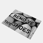  "verwijder uw schoenen" — Unieke ventilatorkabel Deurmat (Schuin)