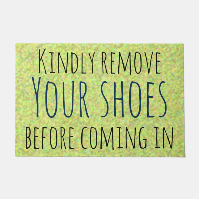 VERWIJDER UW SCHOENEN VÓÓR INKOMEN DEURMAT (Voorkant)