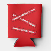 Verwijder Voor Vlucht Label Red Aviation Blikjeskoeler (Voorkant)