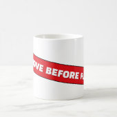 Verwijder Voor Vlucht Label Red Aviation Koffiemok (Center)