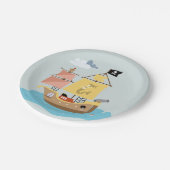 Verwijderbare Borden voor piraatschepen Papieren Bordje (Gekanteld)