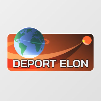 Verwijderbare Elon-vensterklemsticker deporteren Raamsticker