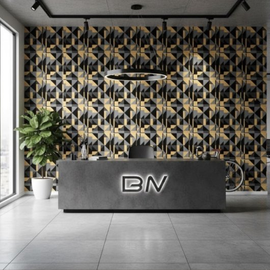 Verwijderbare geometrische behang Art Deco Modern
