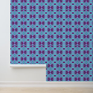 Verwijderbare Peel Stick Blauw Paarse geometrische Behang