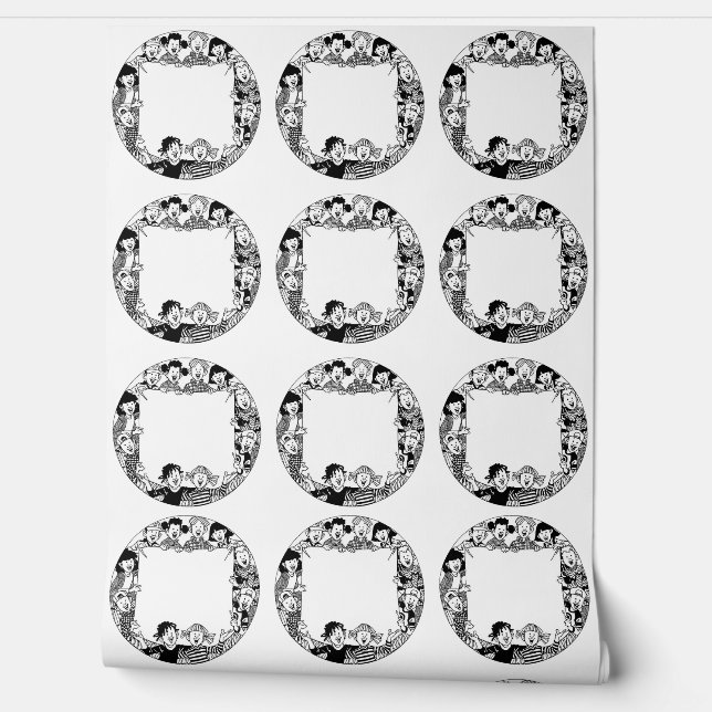 Verwijderbare Peel Stick Kinder Kleuren Fotogaleri Behang (Afrollen)