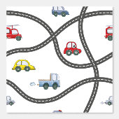 Verwijderbare sticker auto jongens babykamer behang (Voorkant)