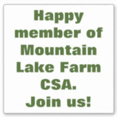 Verwijderbare witte vinylkleuring, donkergroene le sticker (Voorkant)