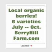 Verwijderbare witte vinylvastklampen, boerderij pr sticker (Vel)