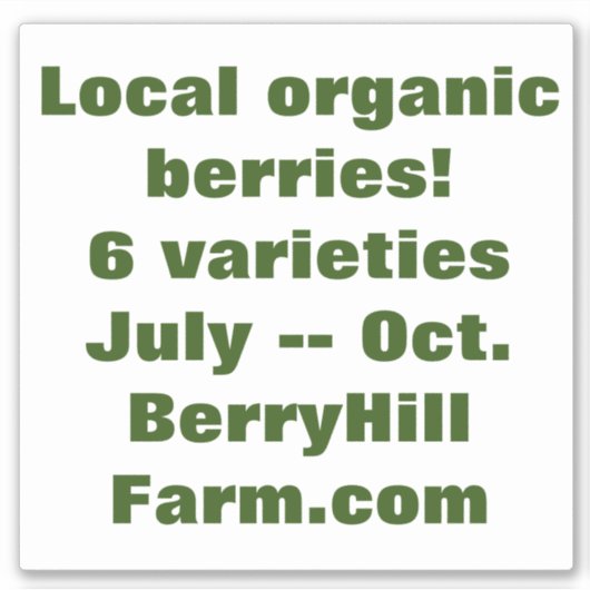 Verwijderbare witte vinylvastklampen, boerderij pr sticker (Voorkant)