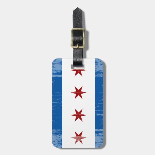 VERWIJDERDE CHICAGO-VLAG .png Bagagelabel (Voorkant verticaal)