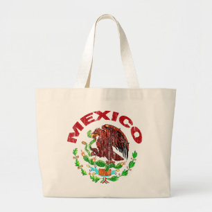 VERWIJDERDE MEXICO-VLAG GROTE TOTE BAG