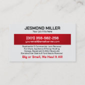 Verwijderen en ophalen van rommel - Junk Ninjas Visitekaartje (Achterkant)