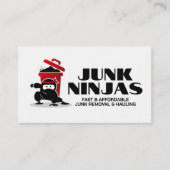 Verwijderen en ophalen van rommel - Junk Ninjas Visitekaartje (Voorkant)