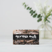 Verwijderen van metalen afval Recycling Visitekaartje (Staand voorkant)