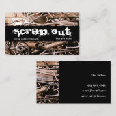 Verwijderen van metalen afval Recycling Visitekaartje (Voorkant / Achterkant)