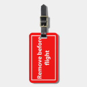 Verwijderen vóór de vlucht bagagelabel (Voorkant verticaal)