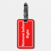 Verwijderen vóór de vlucht bagagelabel (Achterkant verticaal)