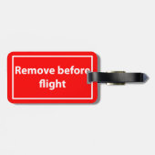 Verwijderen vóór de vlucht bagagelabel (Achterkant horizontaal)